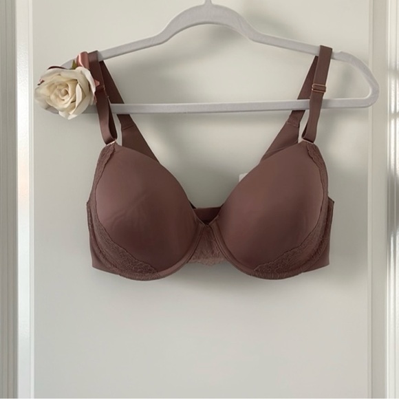 NWT | SOMA | Vanishing Perfect Coverage Lace Trim | French Mauve | Size 34DD - Picture 1 of 12